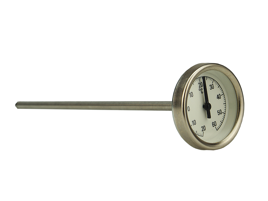 Bodenthermometer aus Metall 